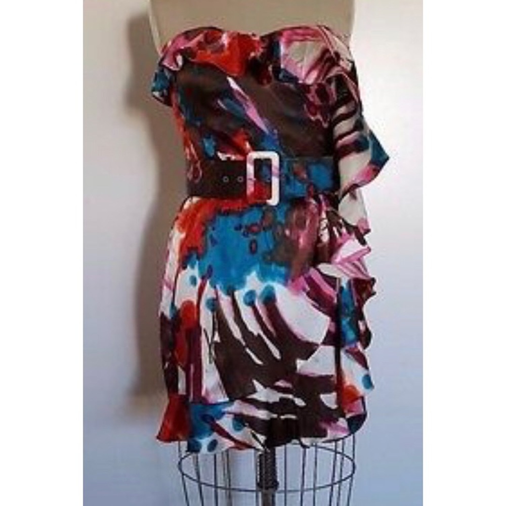 COPY - Floral strapless dress size 4 from express